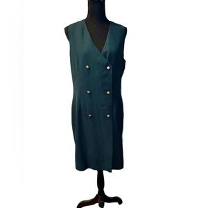 Vintage JH Collectibles  Women’s Green Sleeveless Dress Size 10